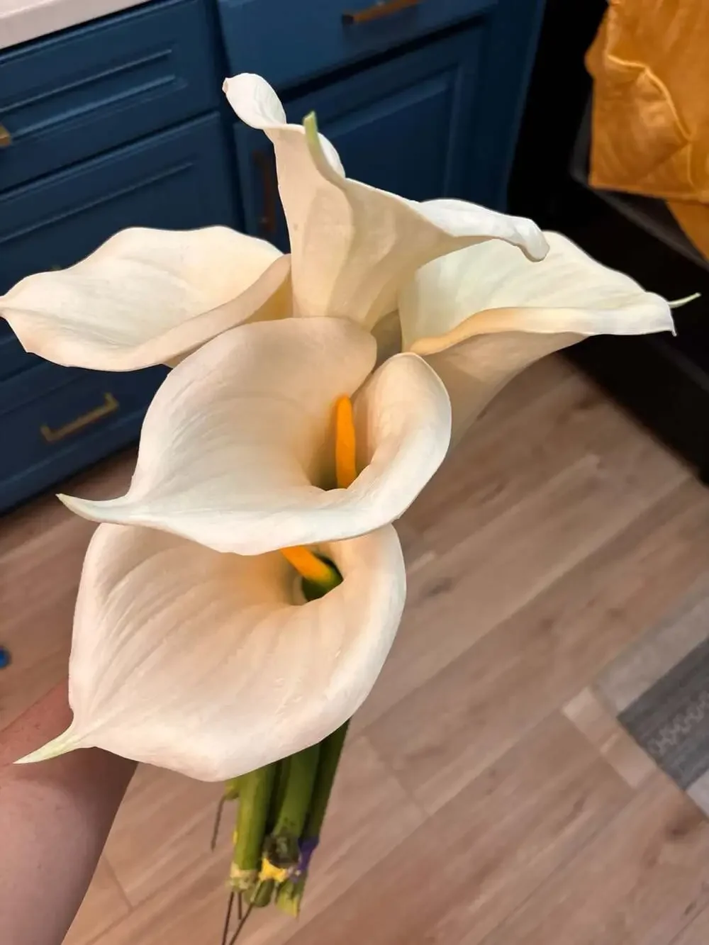 Realtouch feel Calla Lily Flower Bouquet or centerpiece, Set of 7